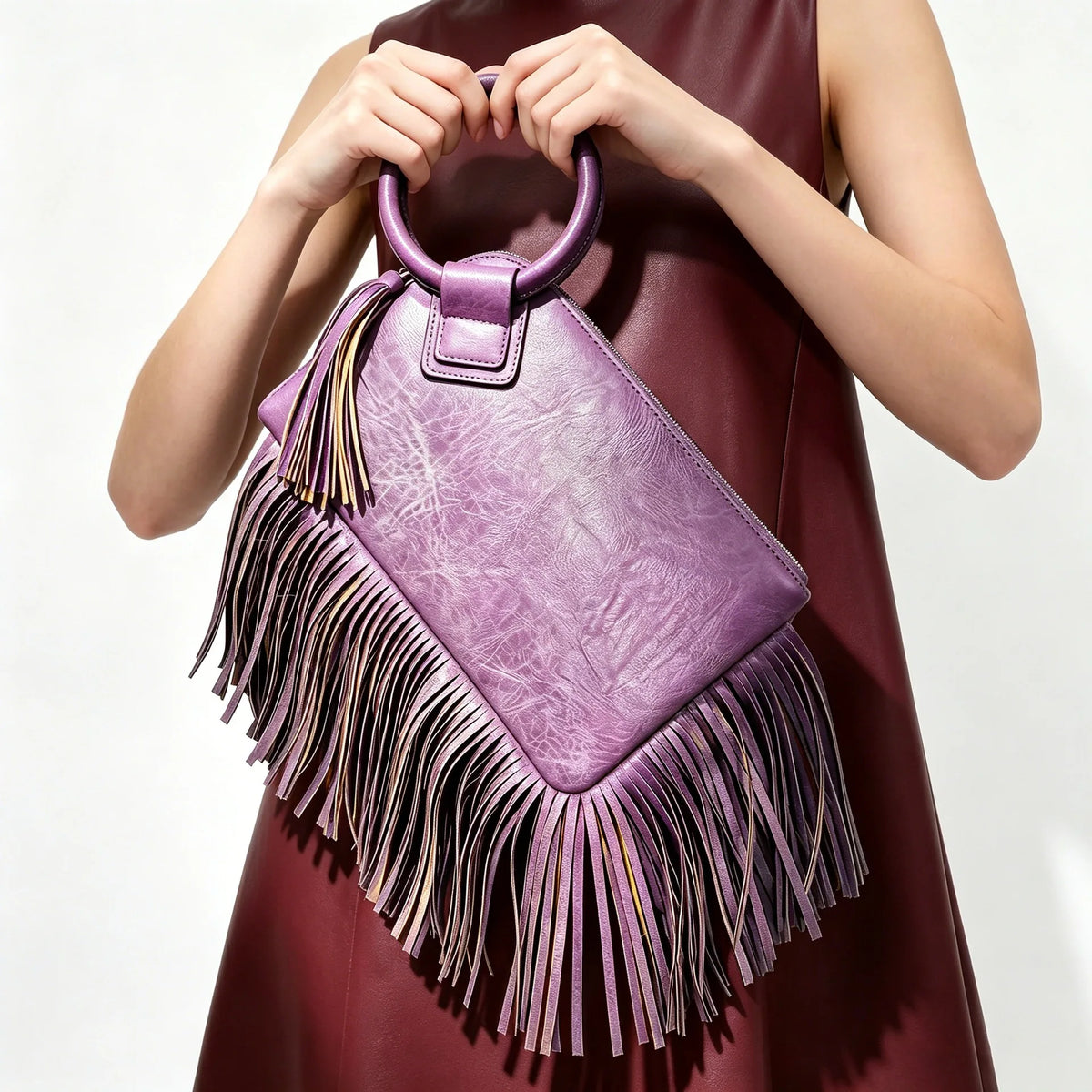 Vintage Y2K Fringed Clutch Handbag