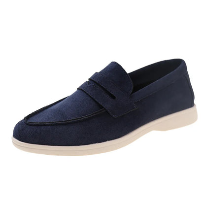 Women's Suede Slip-On Loafers Flat Moccasin Mules