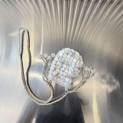Luxury Sequin Evening Bag – Handmade Woven Hobo Tote Handbag