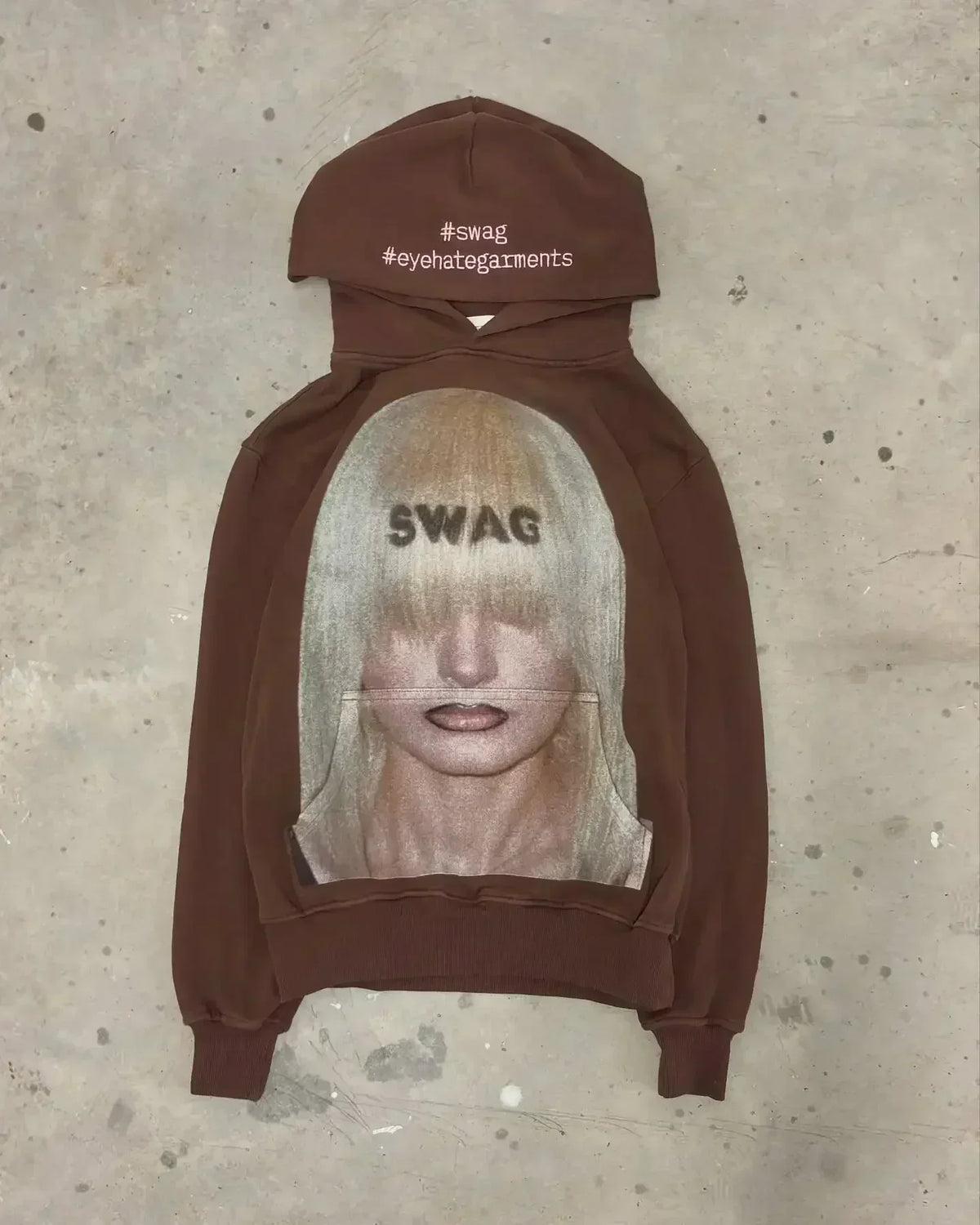 Y2K Graphic Print Oversized Hoodie – Women's Goth Grunge Streetwear Sweatshirt