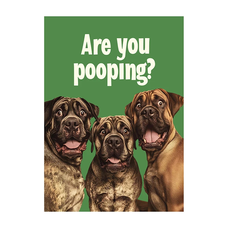 Funny Cow Poster – Are You Pooping? Farm Animal Bathroom Art