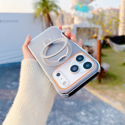 MagSafe Clear iPhone Case with Metal Ring – iPhone 11–17 Series