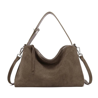 Women's Suede Cow Leather Shoulder Bags