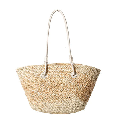 Straw Beach Tote Bag – Wicker Woven Women's Handbag