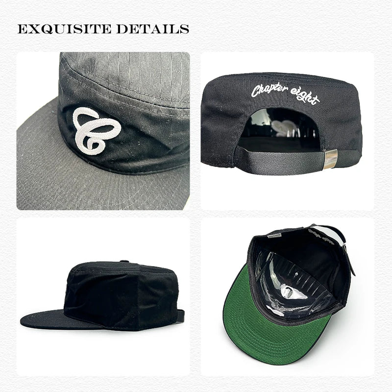 Flat Top Peaked Cap – Retro Houndstooth & Leopard Print Hat for Men & Women