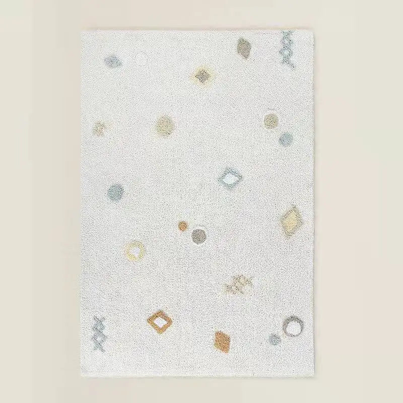 Colorful Star Plush Area Rug – Soft Cashmere-Like Carpet for Bedroom & Living Room