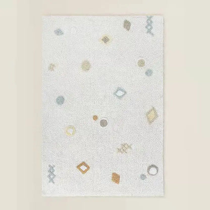 Colorful Star Plush Area Rug – Soft Cashmere-Like Carpet for Bedroom & Living Room