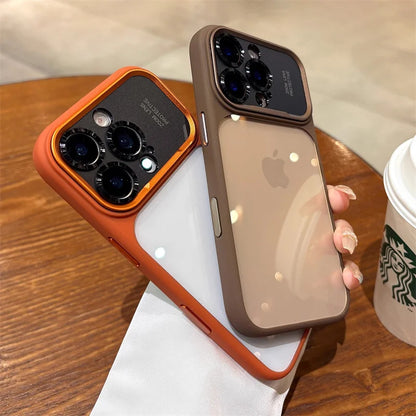 Clear iPhone Case with Metal Camera Ring Protection