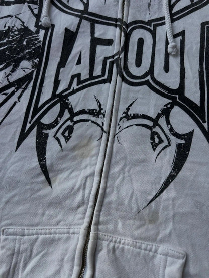 Tapout Graphic Zip-Up Hoodie – Y2K Oversized Streetwear Sweatshirt