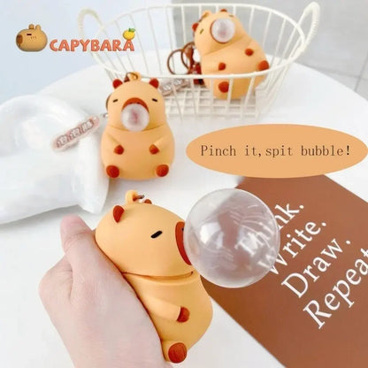 Capybara Squeeze Bubble Keychain Toy