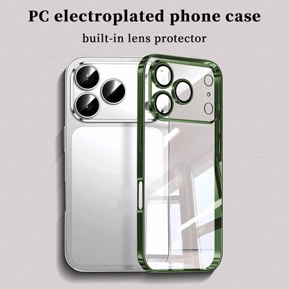 Electroplated Clear iPhone Case with Built-In Lens Protector
