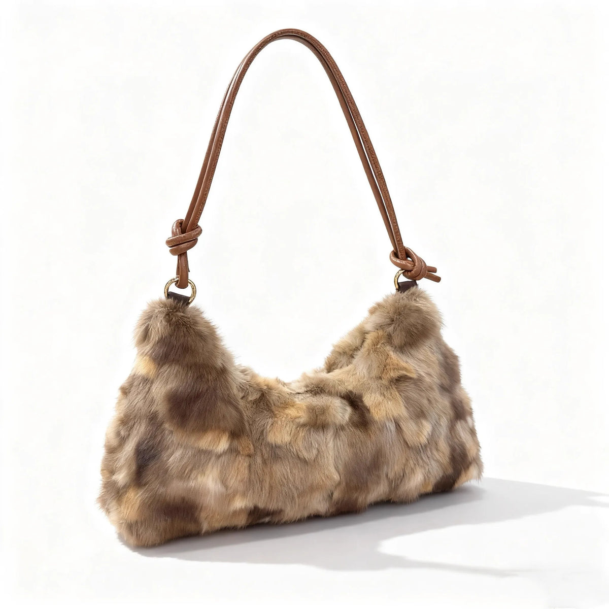 Mink Fur Shoulder Bag – Luxury Women's Crossbody Handbag