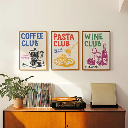 Minimalist Kitchen Wall Art Poster – Food Print for Home Decor