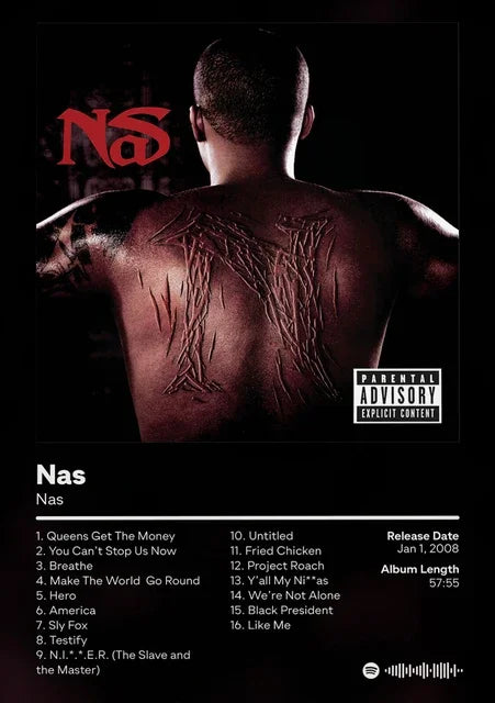 Nas Stillmatic Album Cover Poster – Hip Hop Wall Art Print