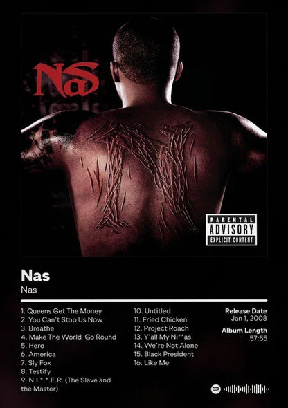 Nas Stillmatic Album Cover Poster – Hip Hop Wall Art Print