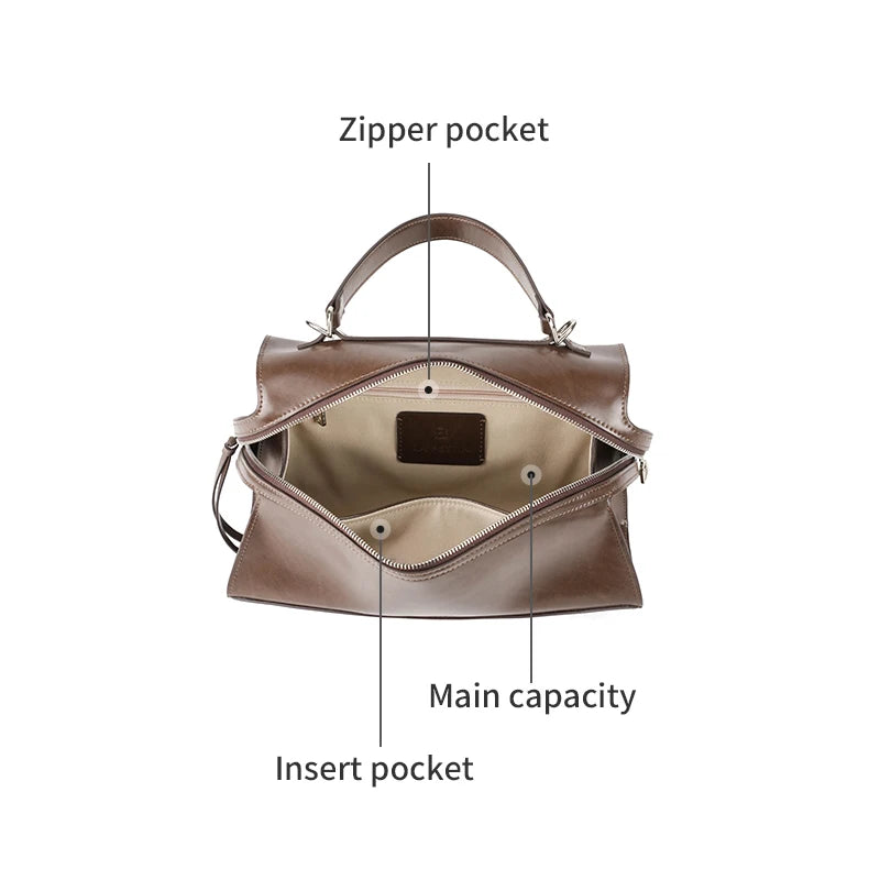 Luxury Leather Tote Crossbody Shoulder Handbag
