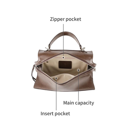 Luxury Leather Tote Crossbody Shoulder Handbag