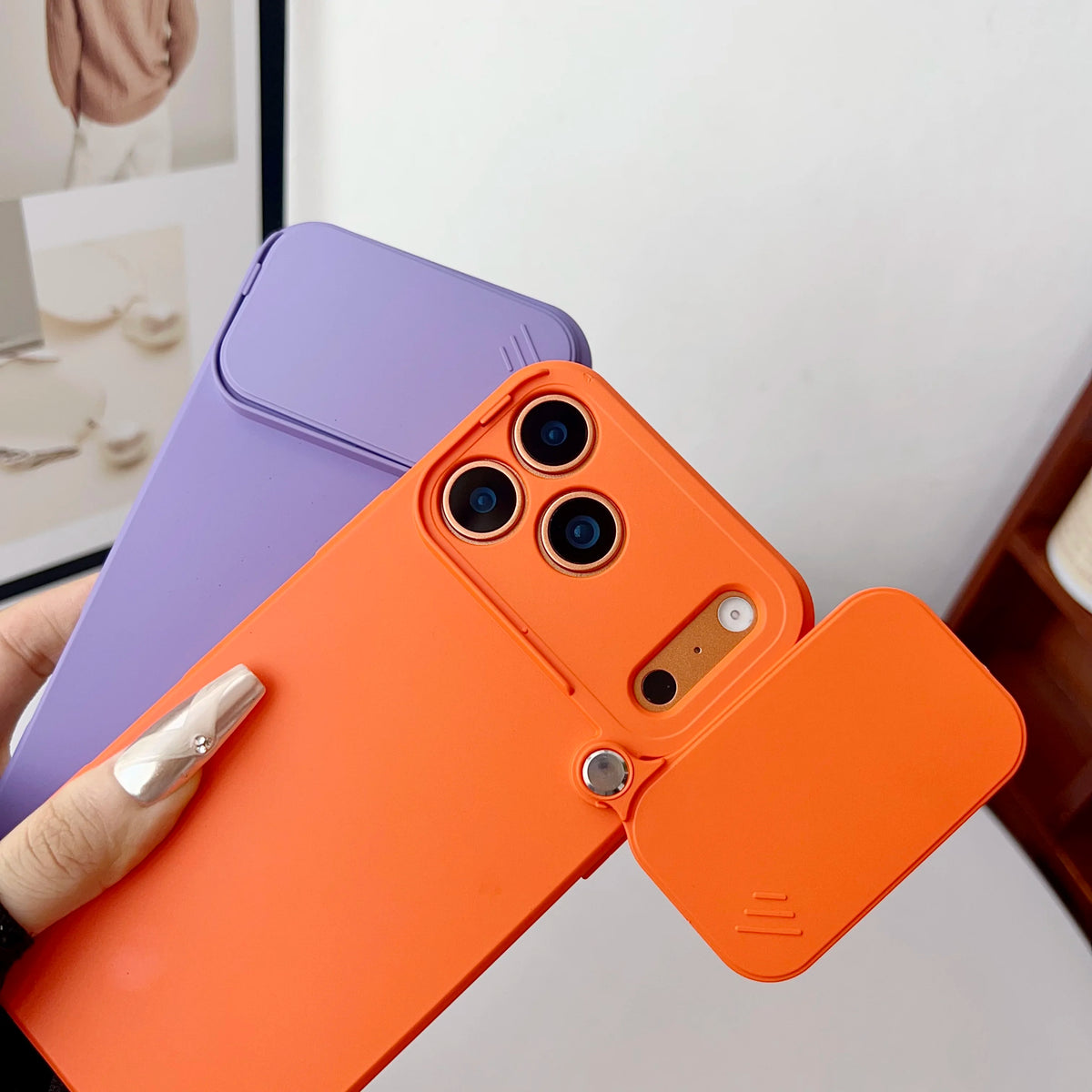 Slide Camera Lens Protection Silicone iPhone 17 Case – Pro Max & Air