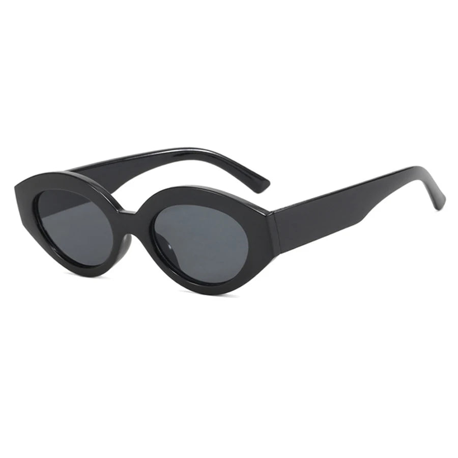 Vintage Cat Eye Sunglasses – Oval Punk Shades for Women