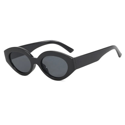 Vintage Cat Eye Sunglasses – Oval Punk Shades for Women