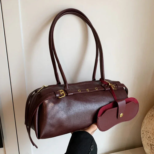 Buckle Decoration Fashion PU Shoulder Bag