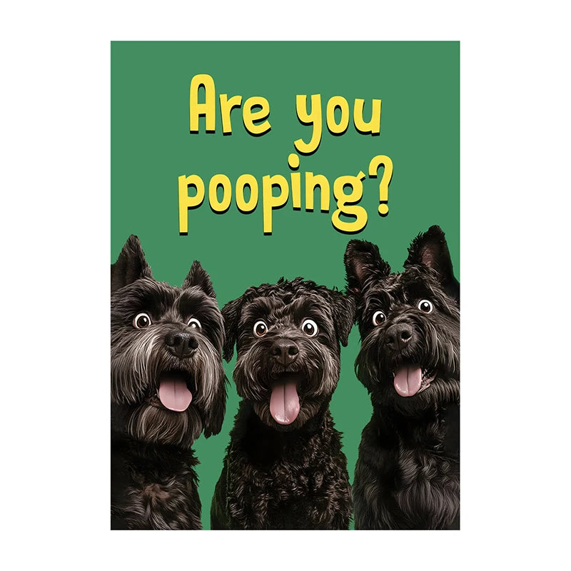 Funny Cow Poster – Are You Pooping? Farm Animal Bathroom Art