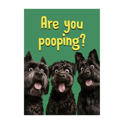 Funny Cow Poster – Are You Pooping? Farm Animal Bathroom Art