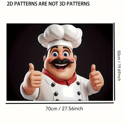 Cartoon Chef Stove Top Protector Mat – Dustproof Kitchen Cover Pad