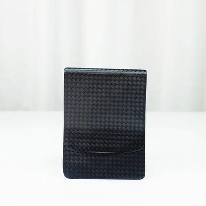 Carbon Fiber Money Clip Wallet – Matte Black Slim Card Holder