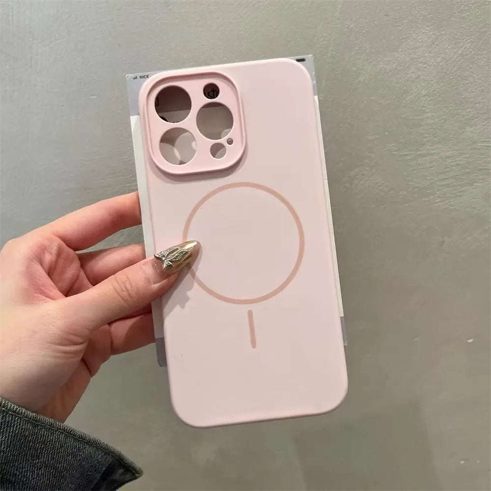 Liquid Silicone MagSafe iPhone Case – Candy Color Matte