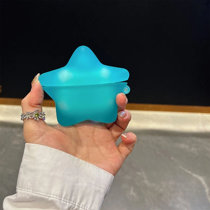 Star-Shaped Silicone AirPods Case with Pendant Charm