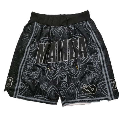 Mamba Basketball Shorts – Floral Embroidery with Pockets