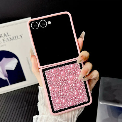Samsung Galaxy Z Flip Case 3D Pearl Glitter – Luxury Bling Cover