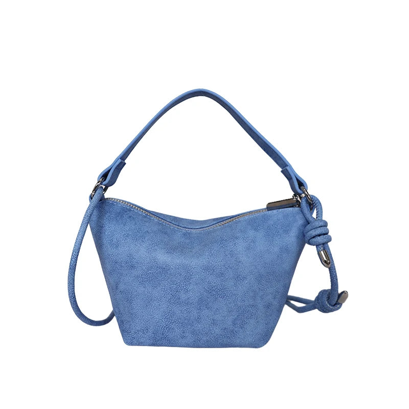 Retro Suede Mini Shoulder Bag – Women's Top Handle Handbag