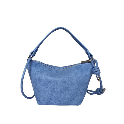 Retro Suede Mini Shoulder Bag – Women's Top Handle Handbag