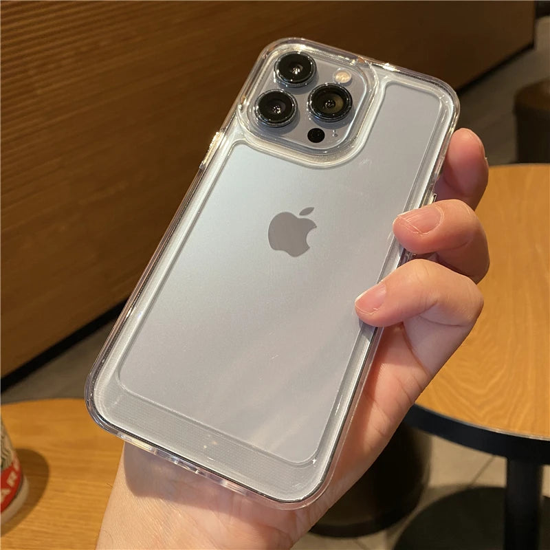 Transparent Shockproof Hard Acrylic iPhone Case – iPhone 11 to 17 Series