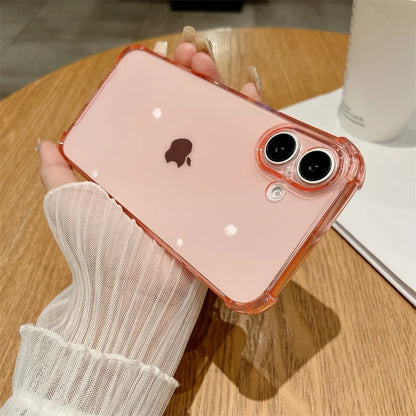 Neon Shockproof Transparent iPhone Case – Candy Color Slim Cover
