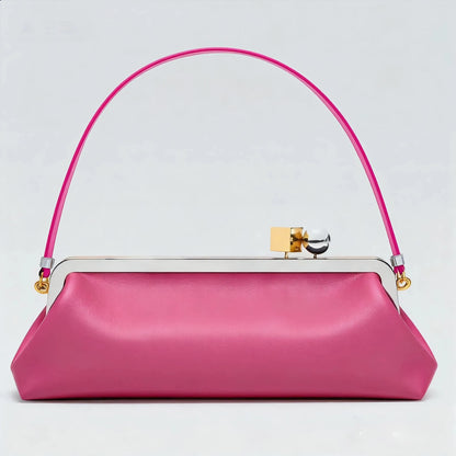 Luxury Kiss Lock Clutch Bag for Women – Elegant Long Purse