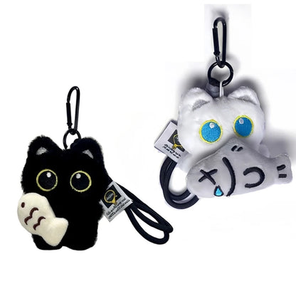 Black Cat Plush Keychain Bag Pendant 2pcs