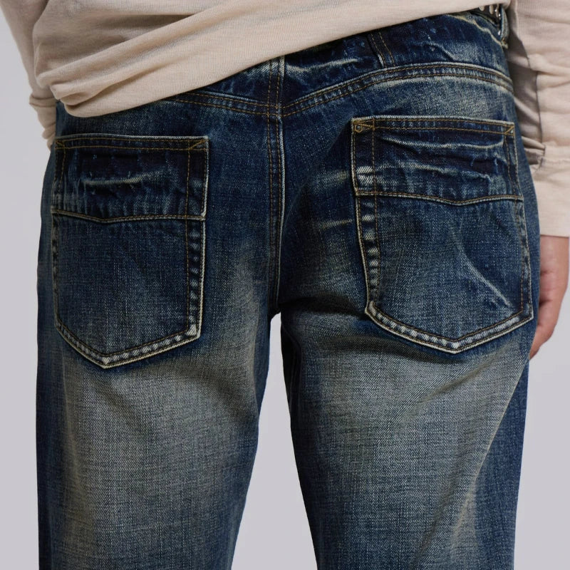 Distressed Flare Jeans – Y2K Bootcut Streetwear Denim