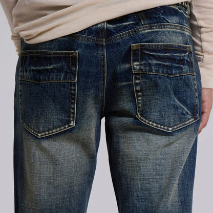 Distressed Flare Jeans – Y2K Bootcut Streetwear Denim
