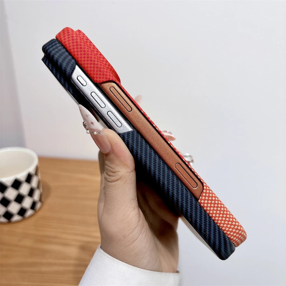 Carbon Fiber iPhone Case – Slim MagSafe Compatible Cover