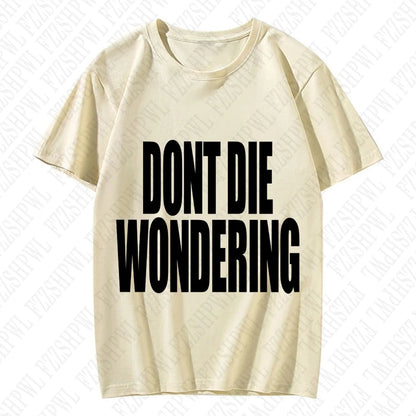 Letter Print Oversized Cotton T-Shirt Y2K Harajuku Men Streetwear