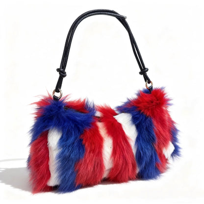 Fluffy Fur Shoulder Bag for Women – Luxury Handbag & Purse