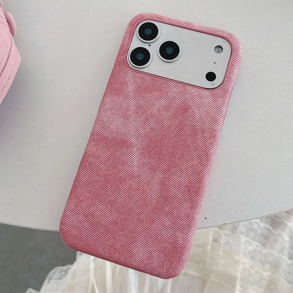 Denim iPhone Case – Slim Fabric Cover for iPhone 11–17 Series