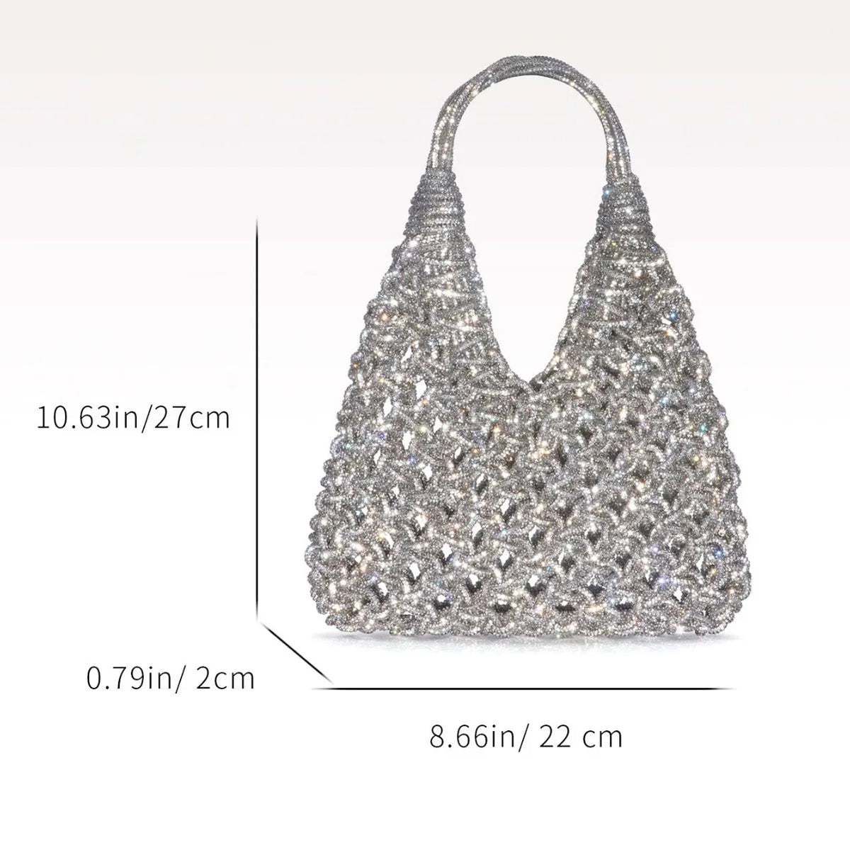 Glitter Diamond Clutch Purse – Luxury Handmade Evening Bag