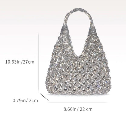 Glitter Diamond Clutch Purse – Luxury Handmade Evening Bag