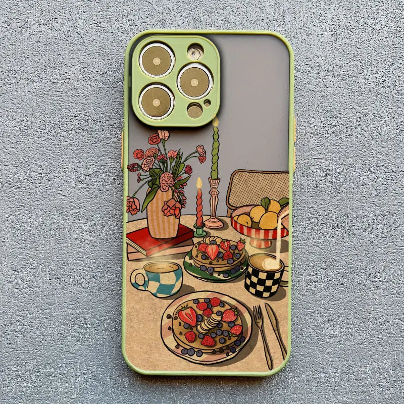 Retro Cat Vinyl Record iPhone Case – Aesthetic Cozy Cover