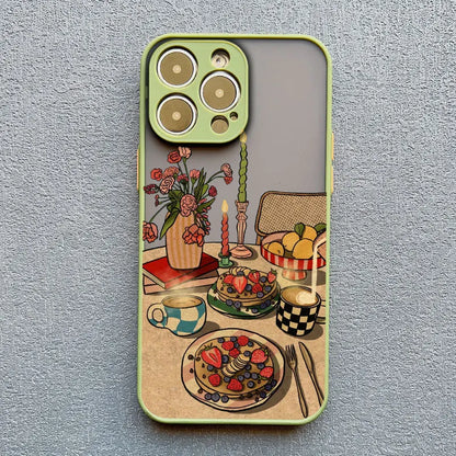 Retro Cat Vinyl Record iPhone Case – Aesthetic Cozy Cover