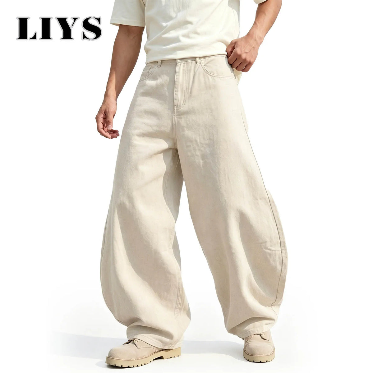 Men's Baggy Wide Leg Denim Jeans – Y2K Streetwear Style